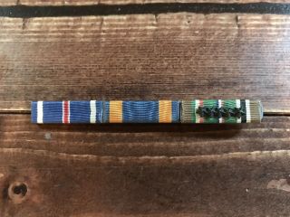 Ww2 Us Army Military 3/8 " Ribbon Bar Wwii Plastic Coated
