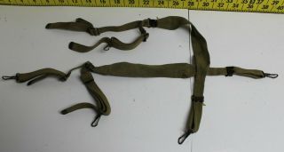 U.  S.  Army Military Wwii Ww2 X Strap Suspenders Supply Belt Support
