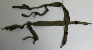 U.  S.  Army Military WWII WW2 X Strap Suspenders Supply Belt Support 2