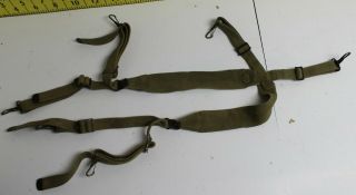 U.  S.  Army Military WWII WW2 X Strap Suspenders Supply Belt Support 3