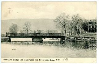 Greenwood Lake Ny - East Arm Bridge At Maplewood Inn - Postcard