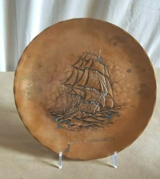 Vintage Handmade By J.  G.  Schneider - Uss Constitution Bronze Plate