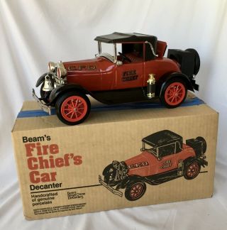Vintage Jim Beam’s Fire Chief Decanter - 1928 Model A Ford With Orginal Box