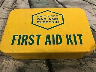 Vintage Baltimore Gas And Electric First Aid Kit,  8 " X 5 "