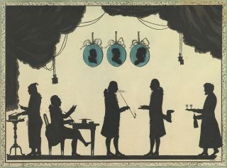 Johann Anthing Silhouette: " David Roentgen And Company " (c1785) — Fine Art Print