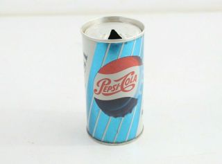 Vintage Pepsi Cola Soda Pop Pull Tab Flat Top Can Steel Tin Advertising