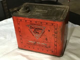 De Laval Cream Separator Oil Can Hand Separator Spout Graphic Metal Tin Can