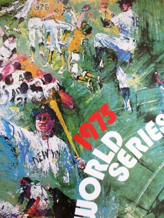 Leroy Neiman Le Numbered Bookplate " 1975 World Series " Babe Ruth Mays Robinson