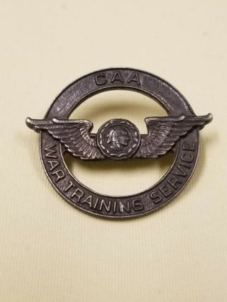 WW2 CAA Pilot Training Collar Device Sterling Silver War Training Service 3
