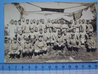 Wwii Japan Army Commemorative Photo Sumo Soldier