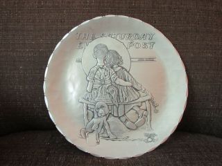 Vintatge Wendell August Forge Hand Made Plate The Saturday Evening Post 1996