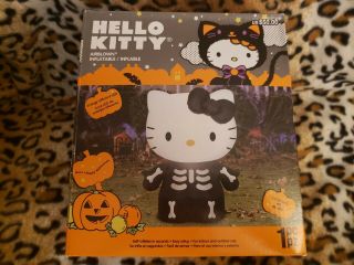 Gemmy Hello Kitty Skeleton Costume Halloween Inflatable Airblown 3 Foot