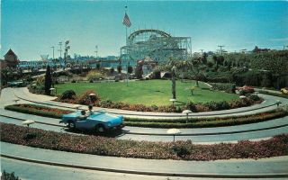 Amusement Autorama Rollercoaster Postcard Santa Cruz California Pacific 20 - 447