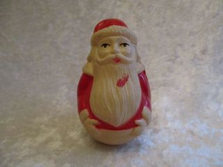 Antique Viscoloid Celluloid Roly Poly Santa Claus