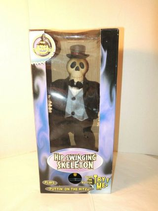 Gemmy Animated Skeleton Puttin On The Ritz (video) Musical 13 Inch W/ Box