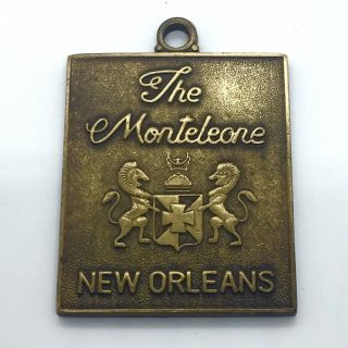 The Monteleone Hotel Orleans Louisiana Vintage Brass Room Key Fob
