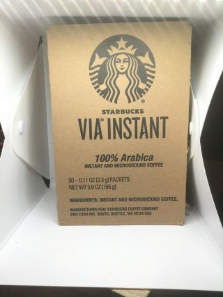 Starbucks Via Instant Coffee Medium Roast Packets — Pike Place Roast — 1 Box.