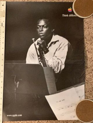Vintage Apple Think Different Poster,  Miles Davis 22 X 15 Inches