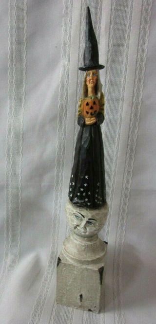 Anthony Costanza For Bethany Lowe Designs Witch On Pedestal 14 3/4 " Htf