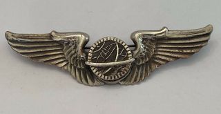 Vintage Ww2 Army Air Force Navigator Wings 3 " Sterling Silver Pinback Wwii Pin