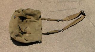 Old Relic 1944 Dated Us Army Ww2 Era M - 1936 Canvas Musette Bag In