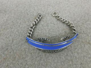 Great Ww 2 Us Army Sterling Cib Bar Made Into A Bracelet