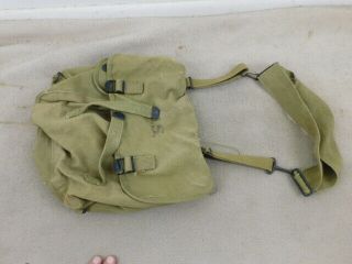 Ww 2 Us Army M - 1936 Field Pack " Musette Bag " With Strap,  1942 Dated