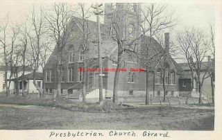 Ks,  Girard,  Kansas,  Rppc,  Presbyterian Church,  Exterior View,  Photo