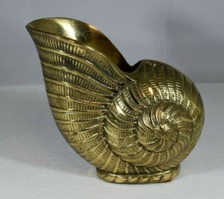 Vintage Brass Large Shell - - 5 1/2 Inches - 1.  1 Pounds -