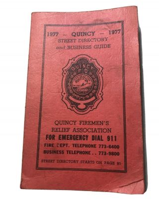 Vintage Quincy Mass Street Directory And Business Guide 1977 Sc