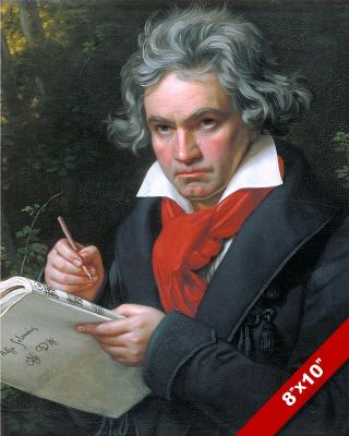 Beethoven Portrait Classical Music Composer Painting Real Canvas Art Print