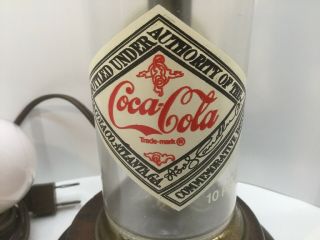 Coca Cola Bottle Vintage Lamp Wood Base 1976 75 Years Anniversary