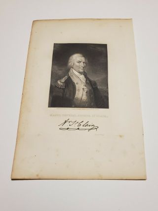 Portrait Of Major General Arthur St Clair C.  1836 Engraving