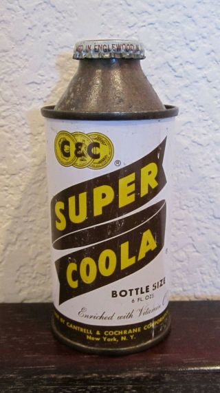 C & C Coola Soda Cola Cone Top Can 6 - Ounce With Cap