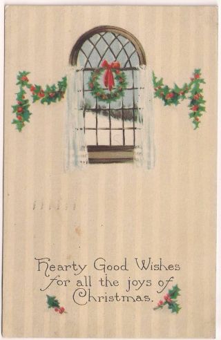 Vintage Postcard For All The Joys Of Christmas Postmarked 1917 White Plains,  Ny