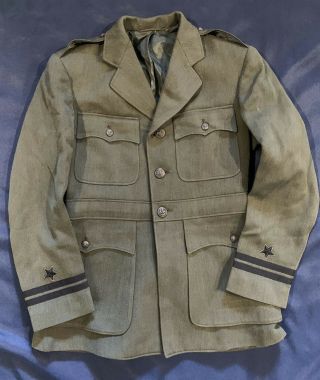 Ww2 Us Navy Officer Aviation Green Uniform With Insignia Named