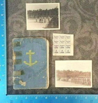 Vintage Ww2 German Kreigsmarine Navy Book Stamps 2 Heer Photos 94b