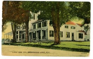 Greenwood Lake Ny - Lake Side Inn Hotel - Postcard