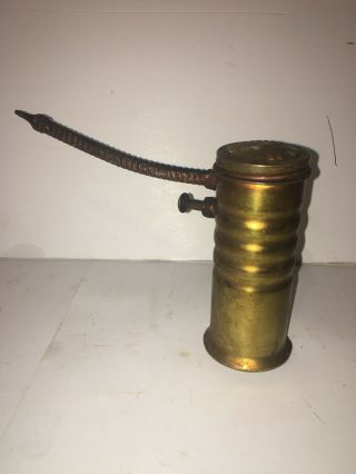 Vintage Brass Eagle 66 Finger Pump Oiler Household Oil Can