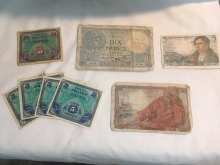 France - Wwii - Allied Military Currency / French Bank Notes - 1944