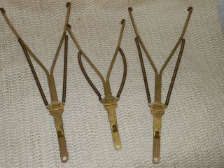 Vintage,  C.  & A.  Richards,  Boston,  Mass. ,  Deluxe Brass Plate Wall Hangers - (3)