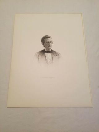 Cr20) William M.  Evarts Portrait C.  1878 Steel Engraving Byah Ritchie York