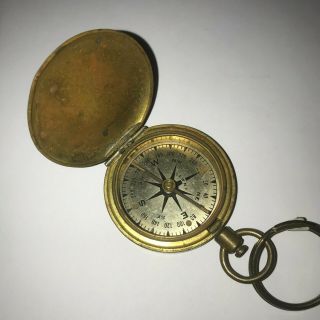 Vintage Ww 2 Army Brass Compass S&w Ny Military Compass