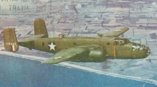 Vintage Postcard Tokyo Raider North American B - 25 Bomber Military Airplane