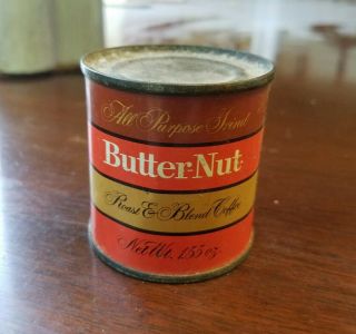 Vintage Butter - Nut All Purpose Grind Coffee Tin, .  1.  55oz.