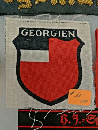 Wwii Ww2 German Georgian Volunteer Sleeve Shield Second Pattern