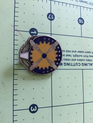 Ww2 Air Service Command Insignia - Sterling & Enamel - Propellor & Wings