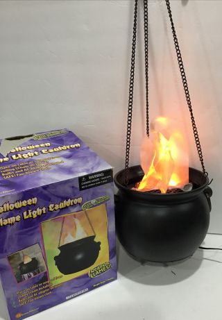 Gemmy Halloween Flame Light Cauldron With Ceiling Chain