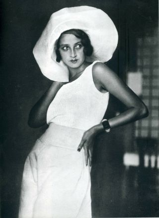 Vintage Old Antique Print Lartigue Photo Black White 1920 Fashion Model A3