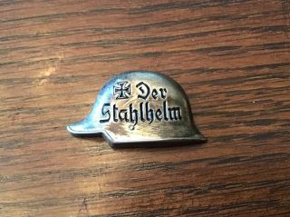 World War I German Military Stahlhelm Membership Pin Badge Medal